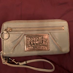 Coach light blue wallet